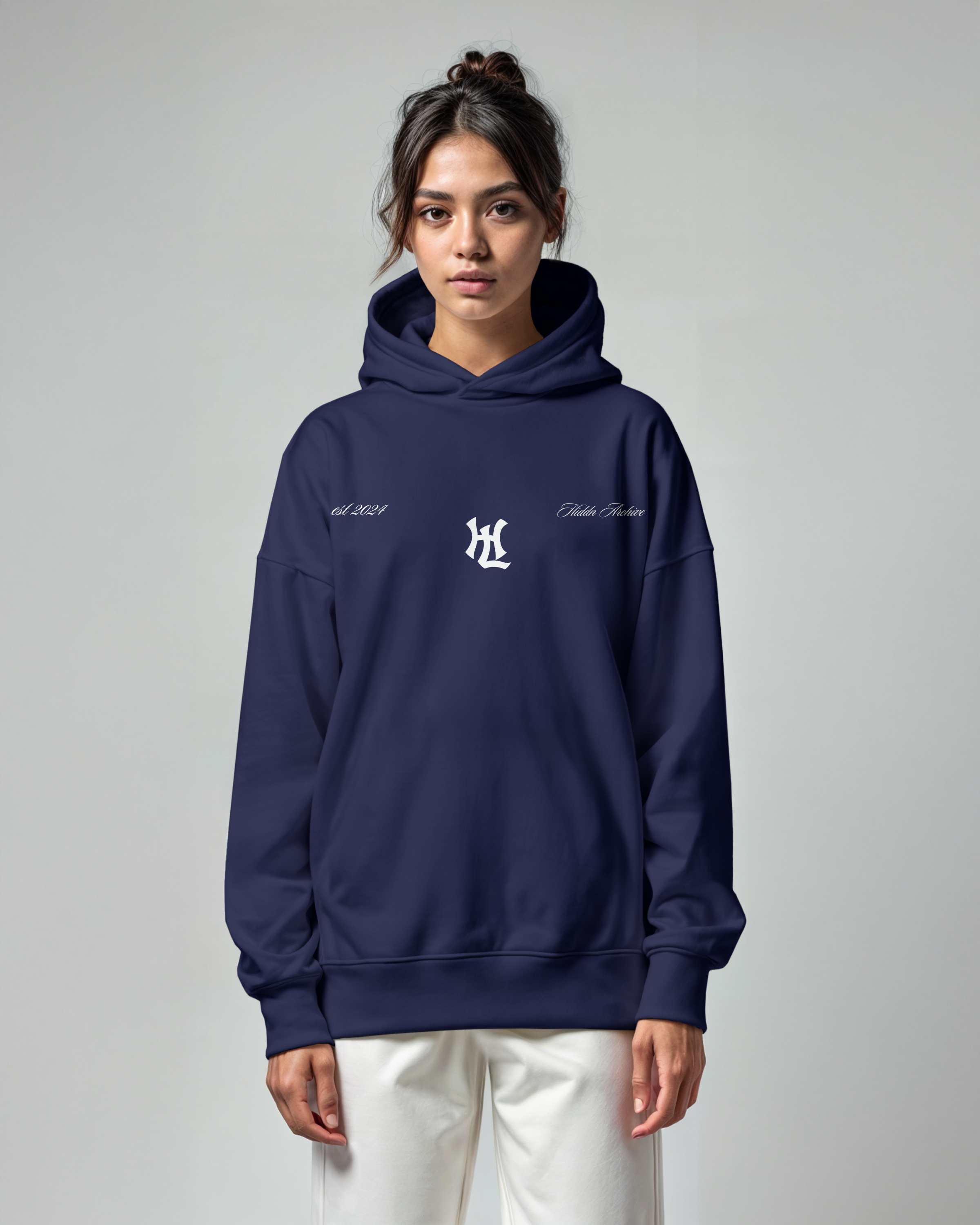 Yankees Hiddn Love Blue HeavyWeight Hoodie