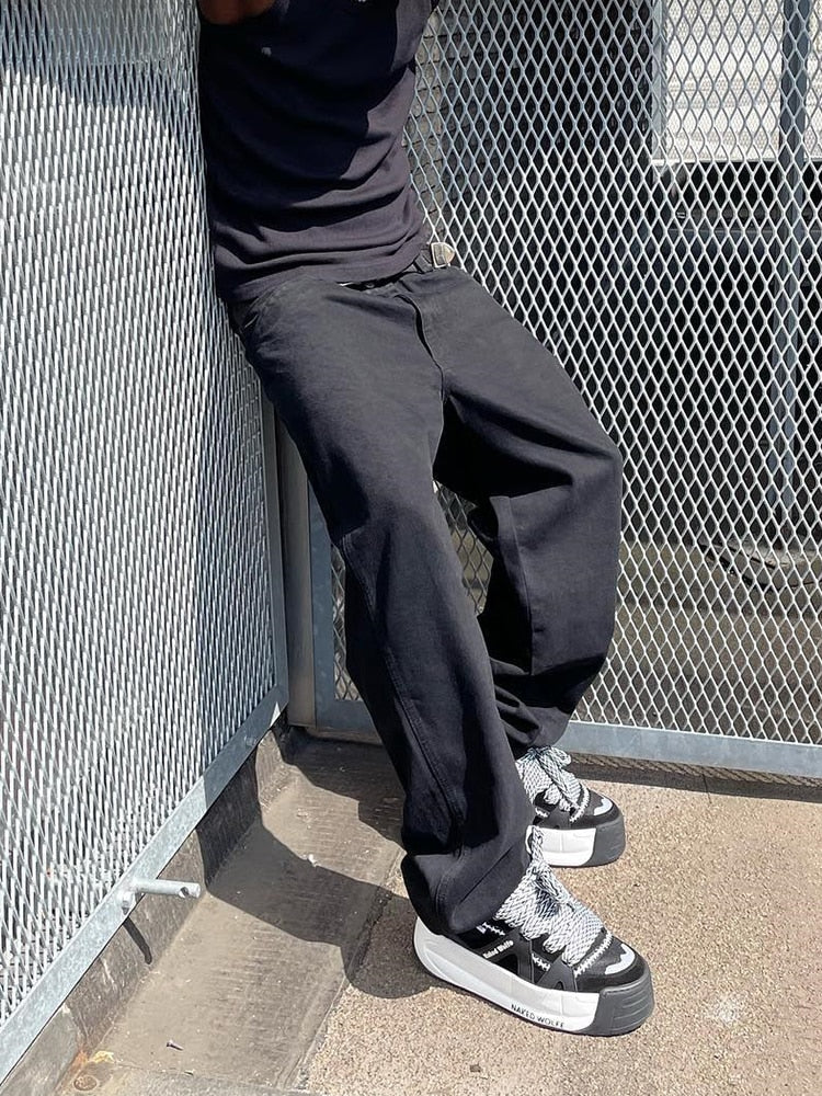 Vintage Baggy Jeans Men Y2K Fashion Loose Fit