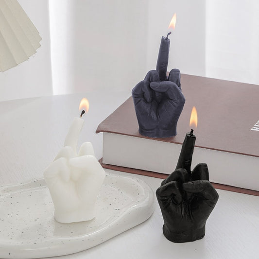 Middle Finger Motion Wax candle